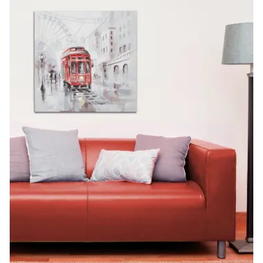 OBRAZ NA PŁÓTNIE TRAM-B- 80X3X80 cm